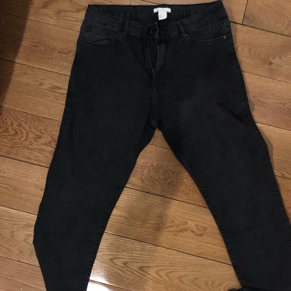 H&M Black Straight Leg Jeans - Size 12